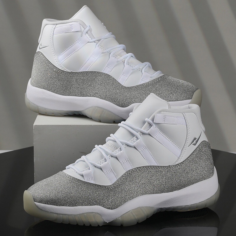 正品头层牛皮aj11大魔王高帮篮球鞋莆田鞋运动跑步鞋康扣乔aj男鞋