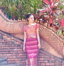 泼水节衣服女裙子女装金丝服饰傣族泼水节舞蹈演出服服装创意泰国