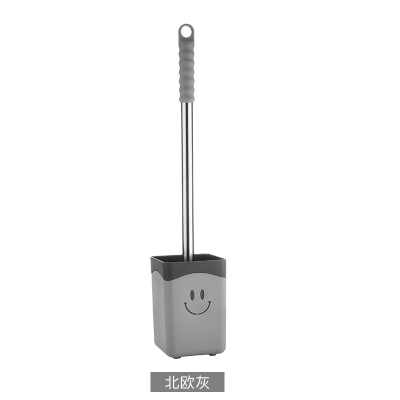 Creative New Stainless Steel Toilet Brush Long Handle Punch-Free Wall-Mounted Toilet Brush Cleaning Toilet Brush Daily Necessities