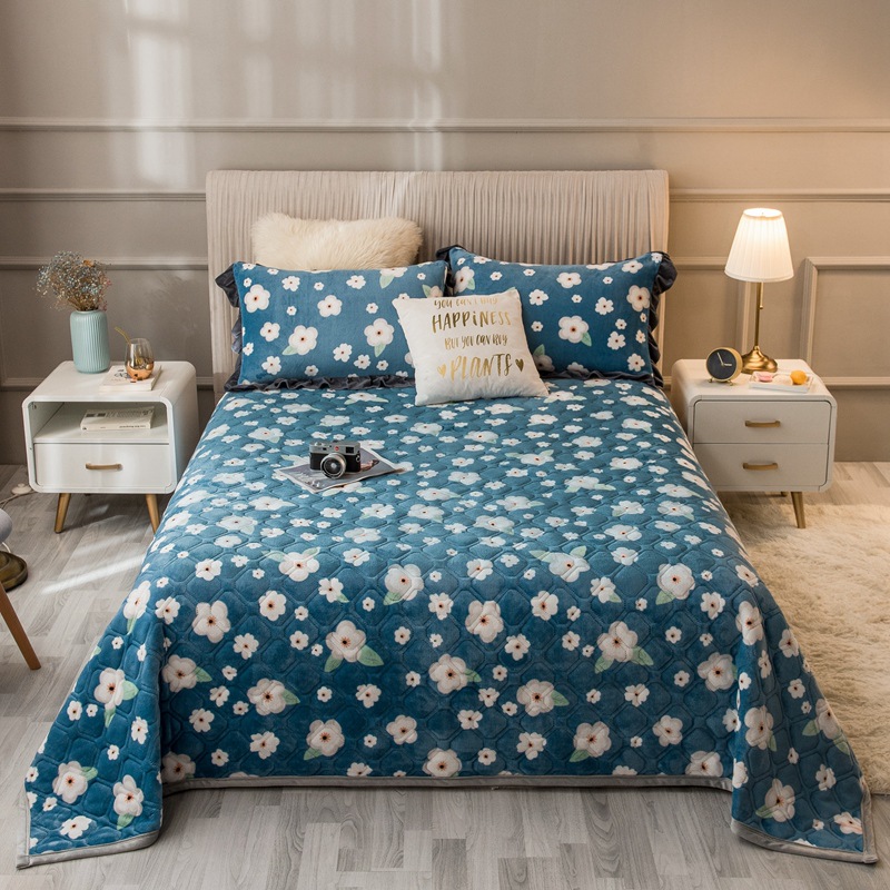 跨境电商批发新品秋冬季羽丝法兰绒床单单品厂家批发午睡盖毯子