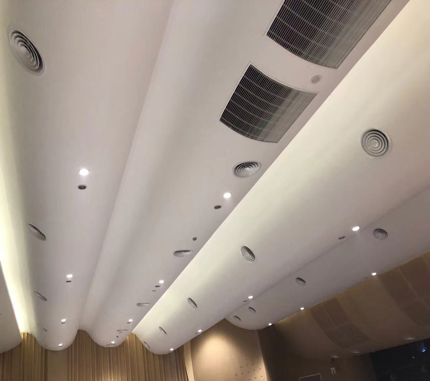 批发影院吊顶材料ktv石膏板grg天花板曲面造型grg弧形线条