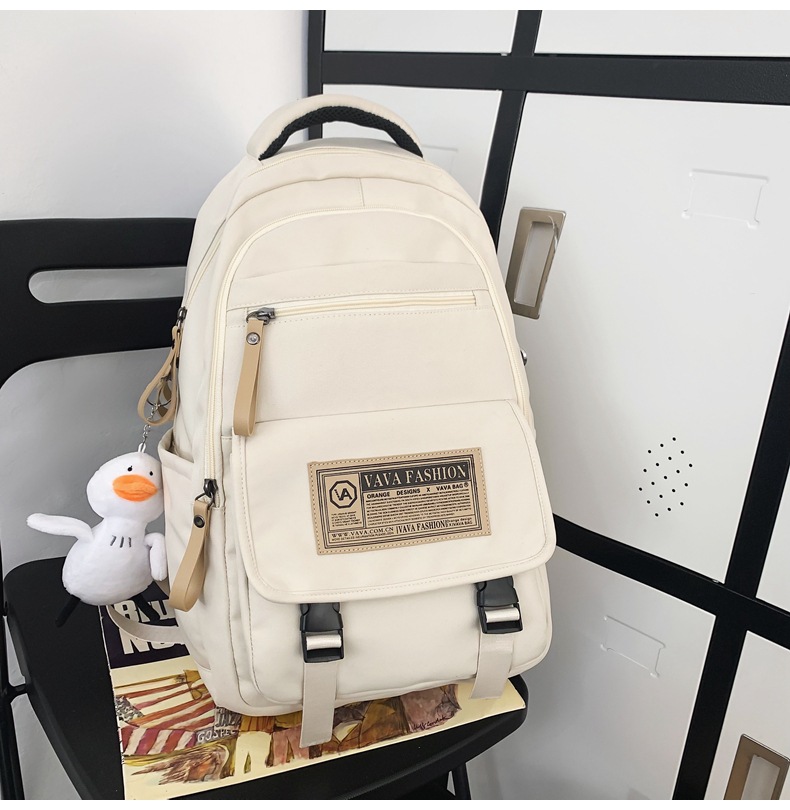 Backpack Women's New College Student Simple Large Capacity Computer Backpack Men's Ins Japanese Junior High School Student Schoolbag