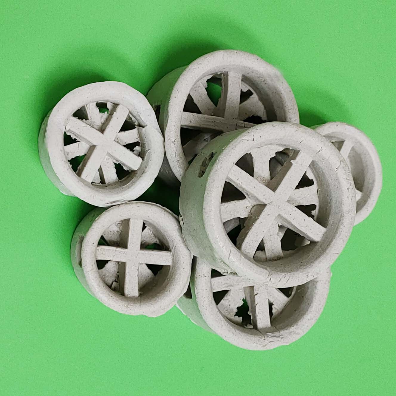 【五丰】吸收塔洗涤塔干燥塔陶瓷阶梯环填料耐酸耐碱陶瓷散堆填料