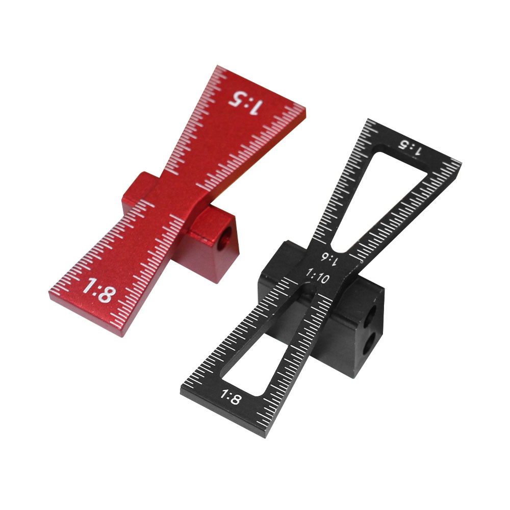 Dovetail Joint Aluminum Alloy Marking Template 1:5 1:8 Wooden Hinge Gauge with Hinge Gauge Guide Tool