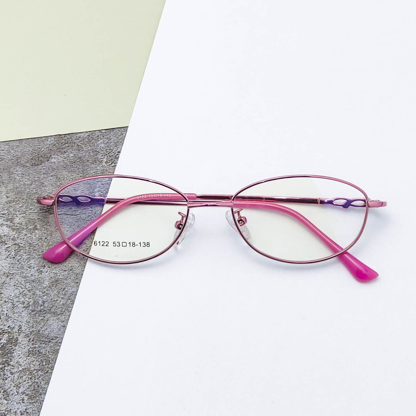 女款宽腿记忆眼镜框批发 小框椭圆近视眼镜 厚金电镀优雅平光近视