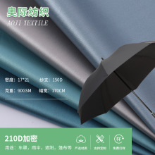 批发210D加密涂银牛津布加厚雨伞面料车衣箱包布料珠光防水牛津布