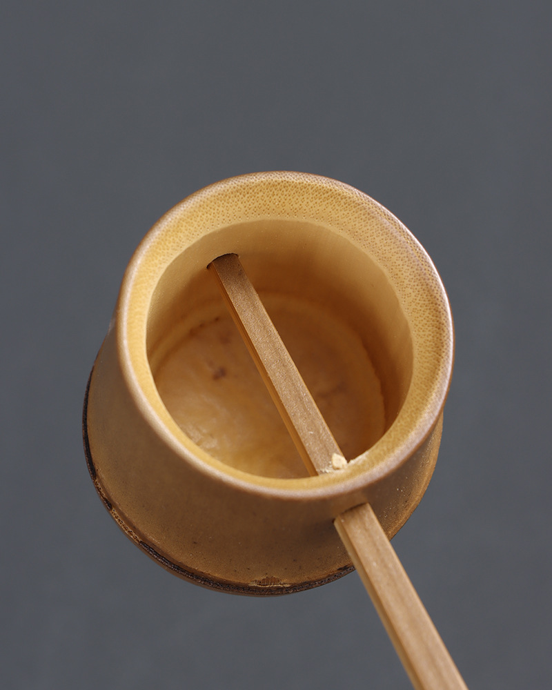 日式竹制小水勺 日本茶道配件竹制分茶汤勺 竹制取汤器 一件代发