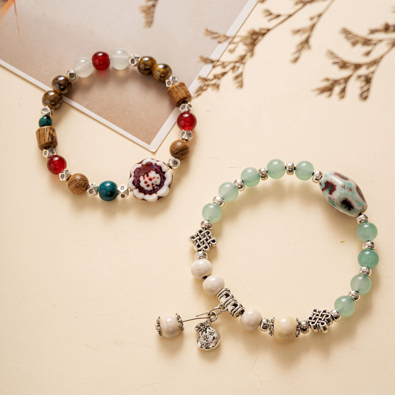 jingdezhen ceramic jewelry mori student female personality korean simple bracelet gift online live stall supply