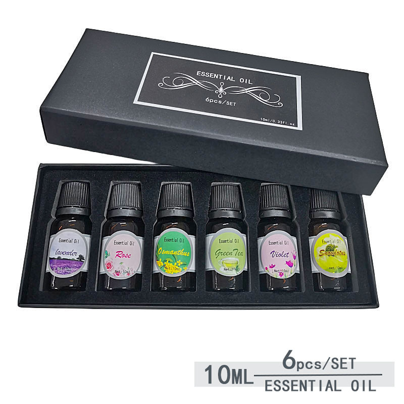 6 bottles of 10ml water soluble aromatherapy oil suit humidifier essential oil indoor fragrance full english cross-border
