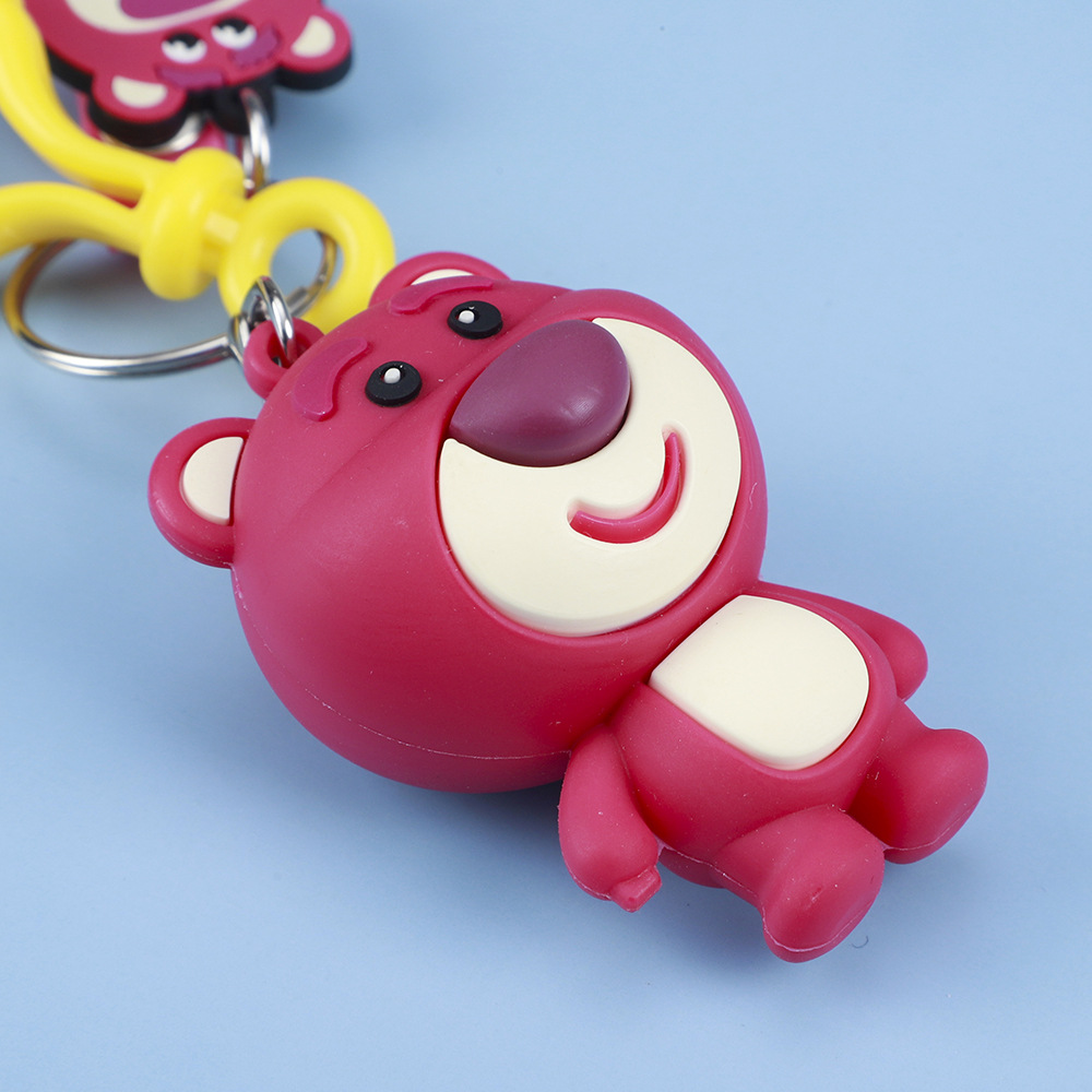 玩具总动员Lotso草莓熊PVC挂件可爱熊挂饰钥匙扣广告礼物礼品定制