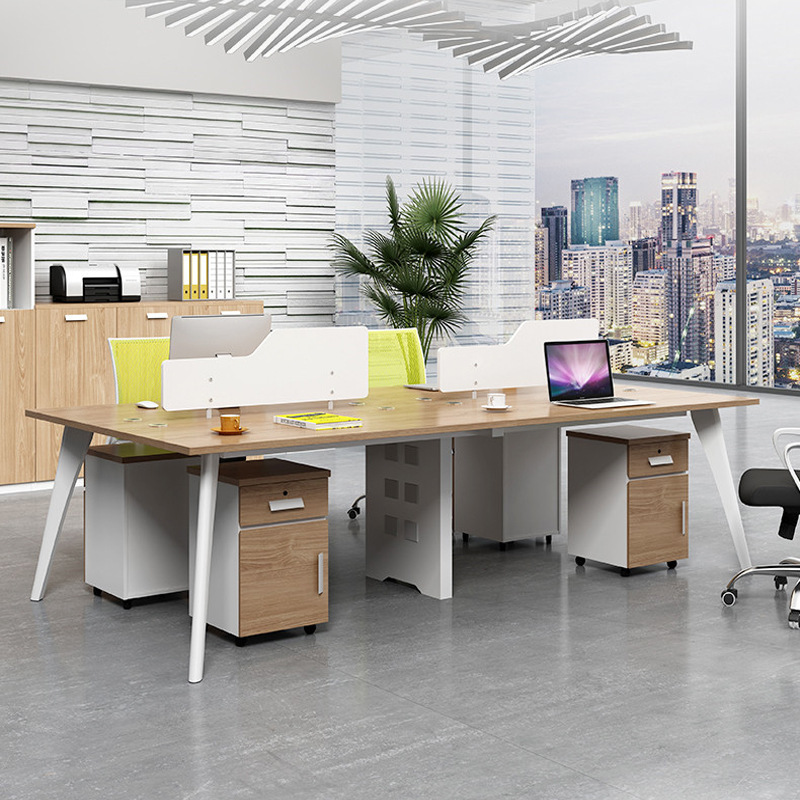 职员办公桌椅组合46人位办公室桌子员工工位屏风隔断卡位简约现代