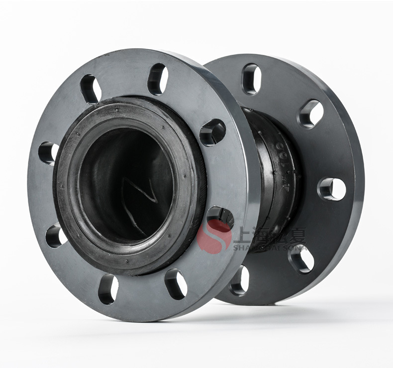 【松夏】塑料法兰pvc橡胶软接头国标pvc法兰可曲挠橡胶接头膨胀节