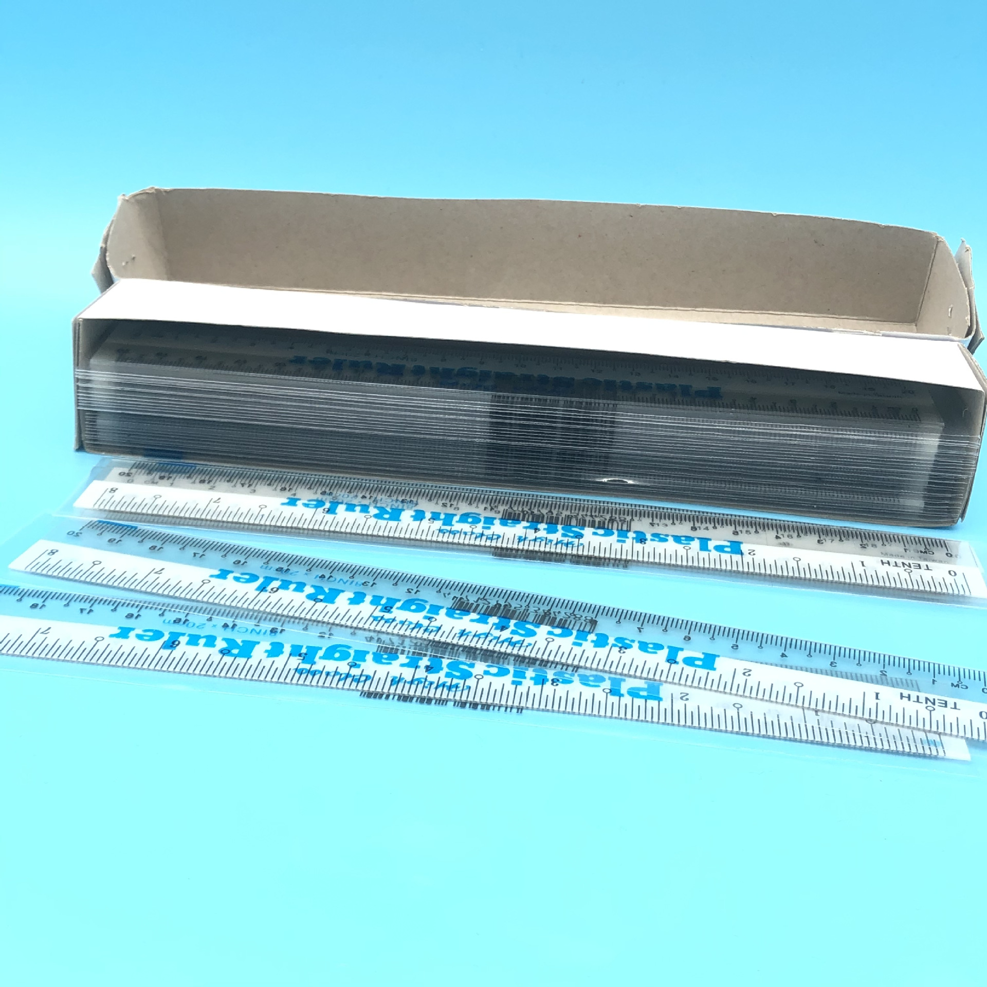 透明直尺20cm格尺戒尺学生男女生带波浪可弯曲尺子儿童绘画文具批