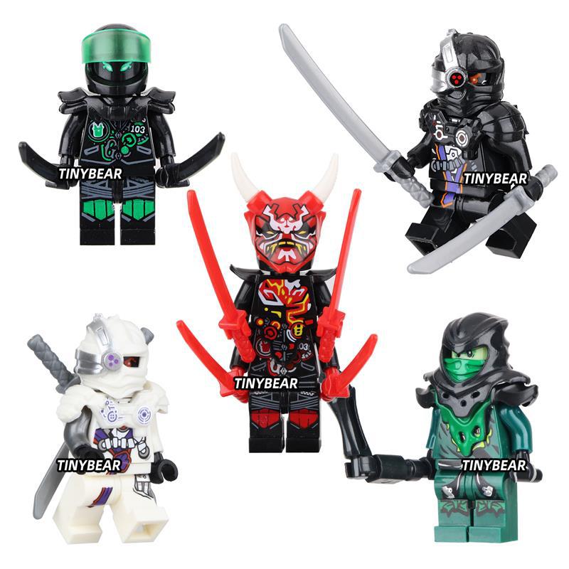 兼容乐高幻影忍者克普特将军反派e先生鬼面四手拼装积木人仔玩具
