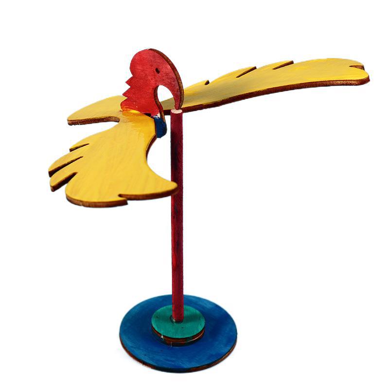 diy科技小制作小发明木制平衡鸟 学生实验玩教具材料科教玩具