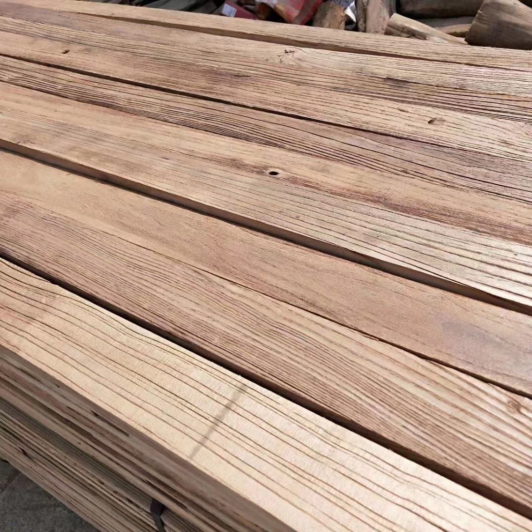 定制老榆木旧门板吧台护墙板隔板楼梯踏步板复古墙面装饰板材