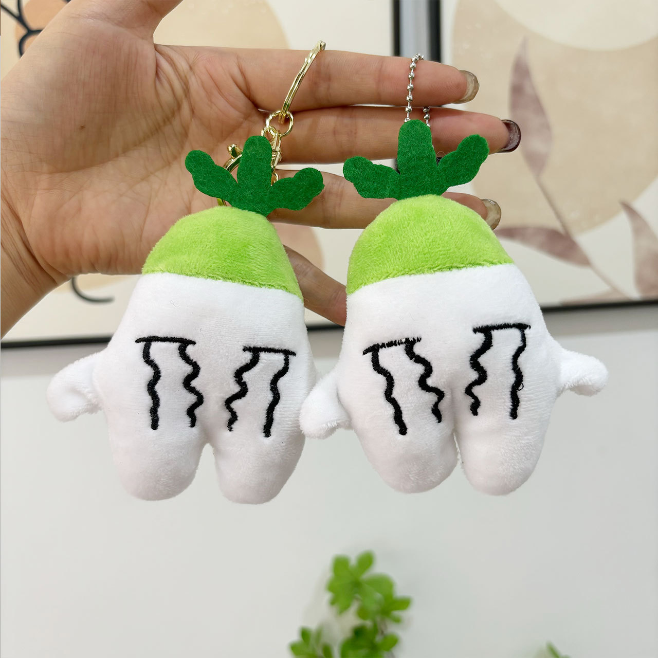 funny tears radish plush toy cute doll puppet doll bag keychain pendant small gift wholesale