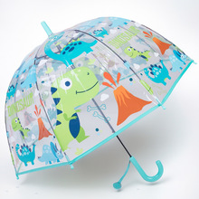 ins韩儿童自动伞卡通动物图案可爱透明伞现货批发19寸幼儿园雨伞