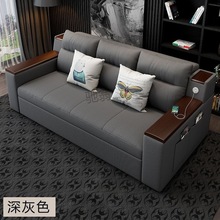 3x简约可折叠实木沙发床两用双人客厅小户型储物多功能布艺三人推