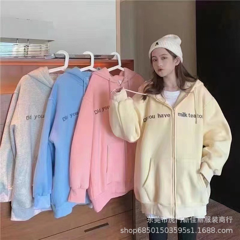hooded sweater women‘s clothing 2023 autumn new loose comfortable korean fashion printed sweater foreign trade wholesale supply