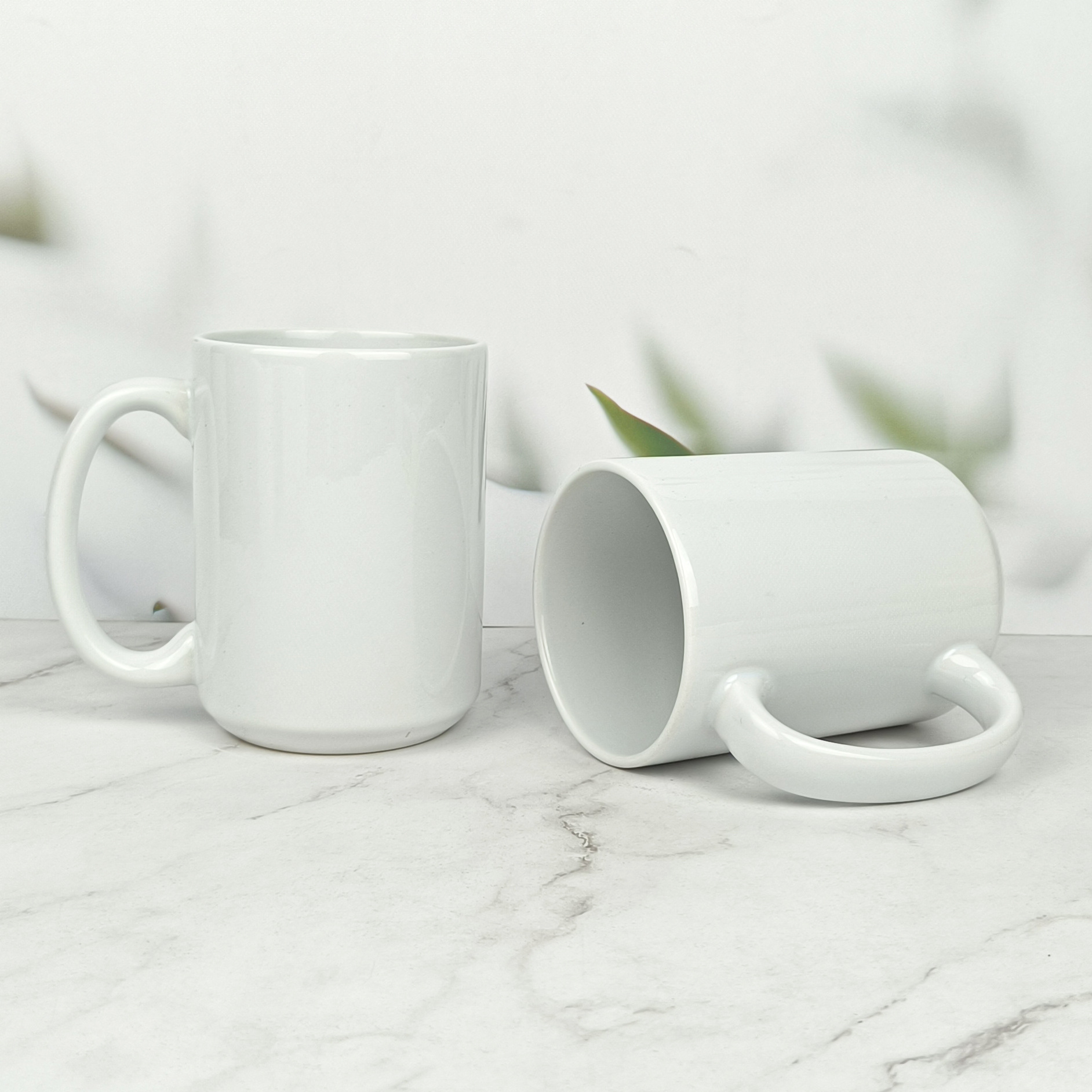 热转印马克杯印logo外贸15oz色釉陶瓷杯大容量热升华涂层陶瓷水杯