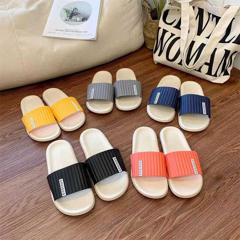 Home Men's Slippers Summer Indoor Lightweight Couple Slippers Bathroom Non-Slip Home Flip Flops Soft Bottom Sandals Women