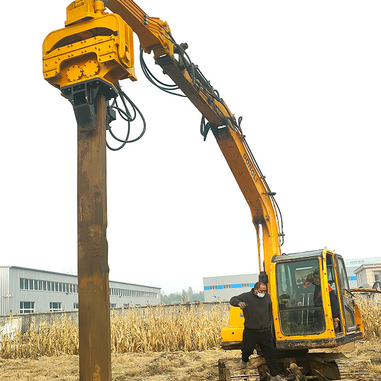 挖掘机液压打桩机 高频震动打桩锤 钢板管桩静压植桩机 钩机打桩
