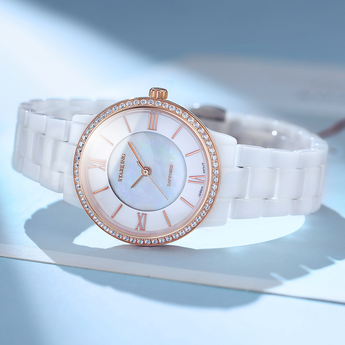 starking手表女批发 名表bl1036抖音小众陶瓷石英女士手表