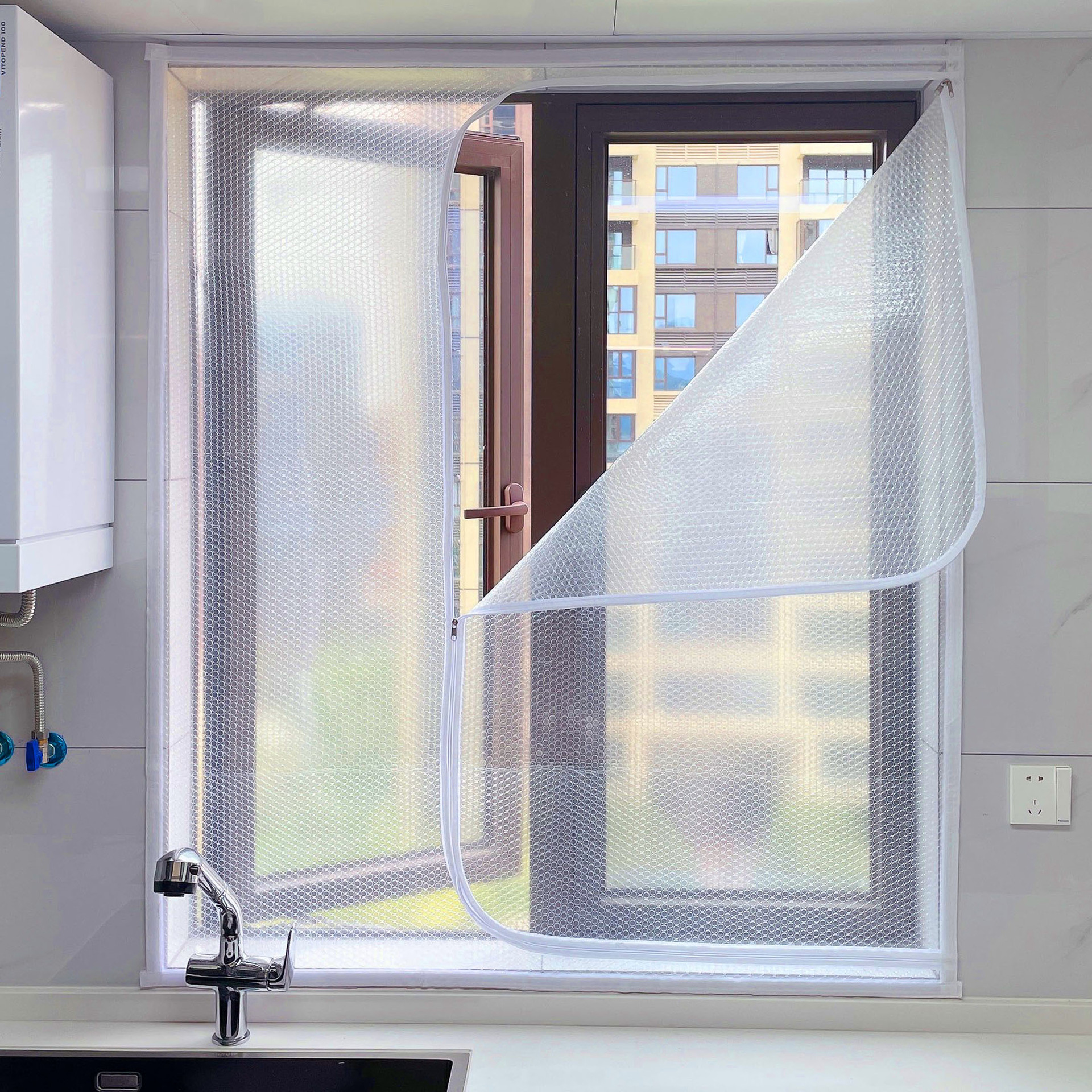 冬天窗户保温膜保暖神器 冬季窗帘塑料布密封防风防寒挡风神器