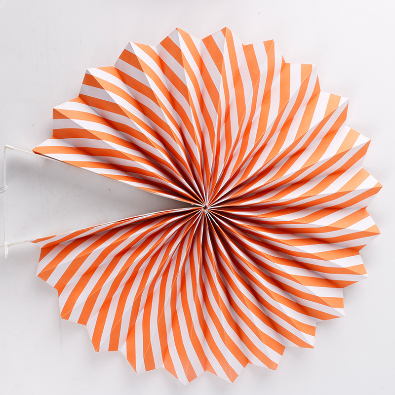 6个一套圆形折纸扇花节日商场橱窗装饰结婚生日背景墙手工diy拉花