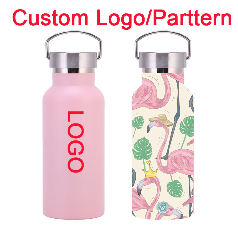 Graphic Customization Logo Large Capacity 304 Double Stainless Steel Water Bottle Outdoor Travel Portable Insulation Sports Cup