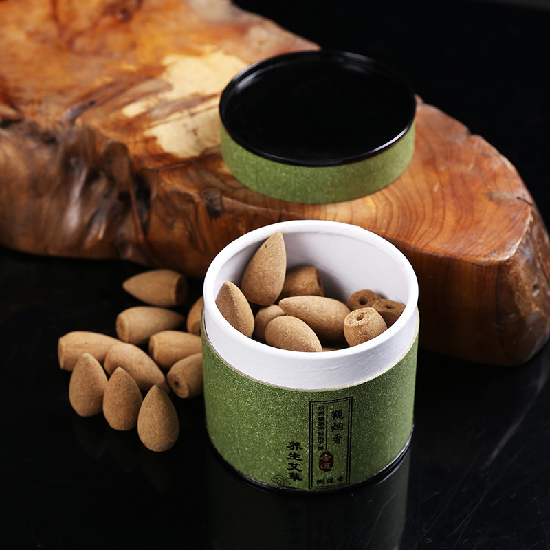 檀香沉香倒流香粒家用纯天然沉香崖柏艾草香观烟香大号精品礼盒装