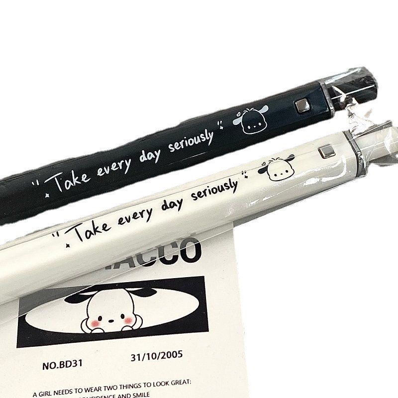 Xiaohongshu Same Style Pacha Dog Square Pen Good-looking Press Gel Pen Ins Style Simple Brush Question Pen Girl Heart