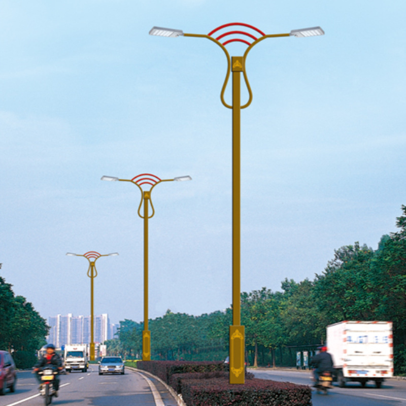 8米10米路灯市政道路led模组200w 300w路灯高杆灯方形灯杆路灯