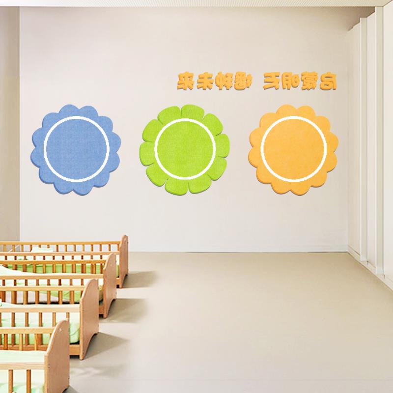 毛毡墙贴 房间装饰幼儿园立体墙壁教室大厅公告栏走廊照片扎板