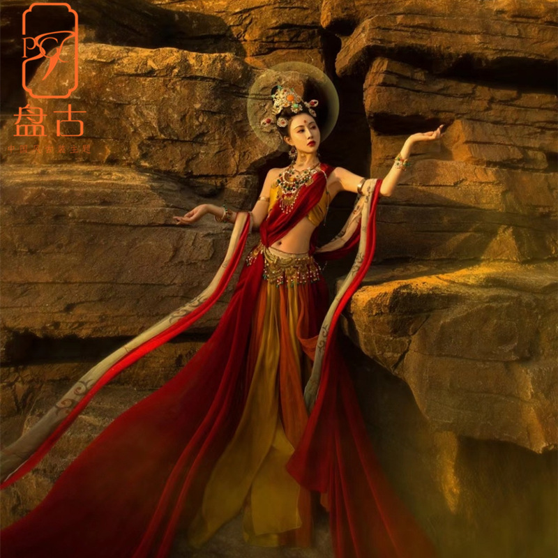 异域风情服装舞蹈敦煌敦煌飞天舞异域风情沙漠西域戈壁楼兰古国