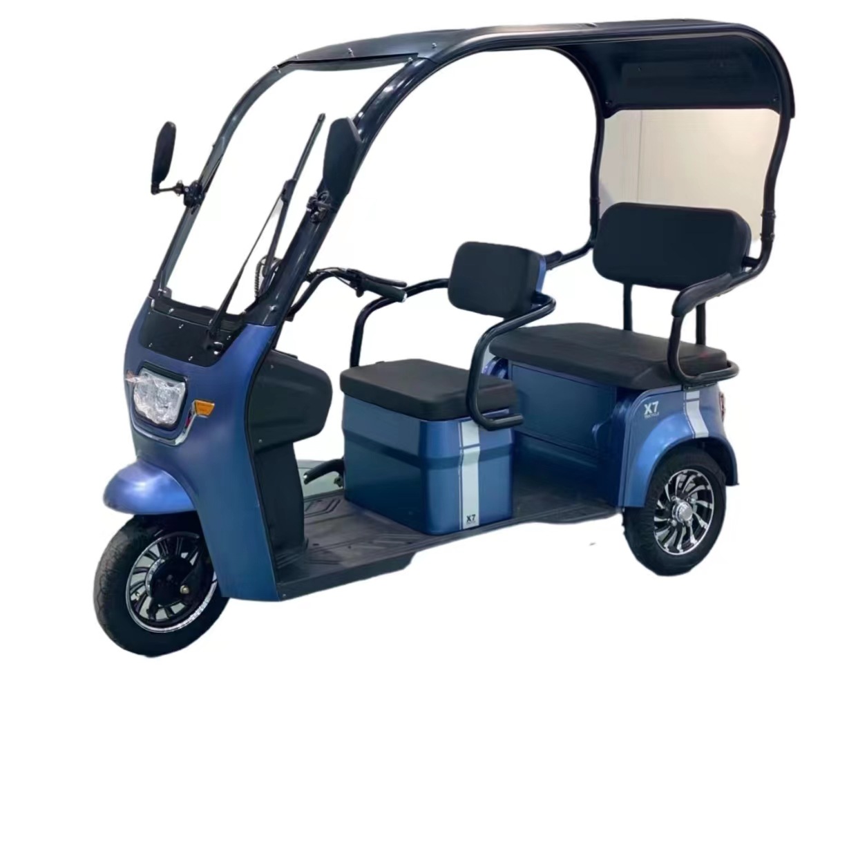 新款电动三轮车棚车接送孩子车三轮电动车带棚多人车72v电瓶车