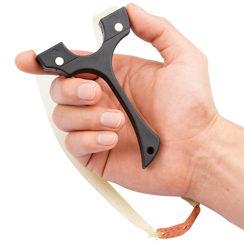 口袋射手新款快压弹弓y字型免绑扁皮弹工架子成人户外竞技弹弓