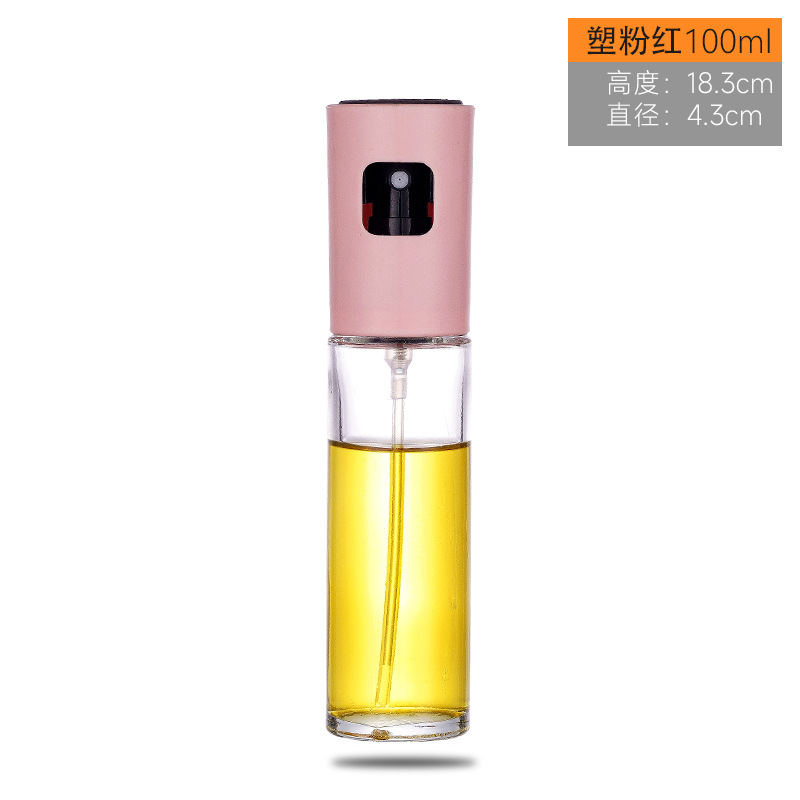 Stainless Steel Fuel Injection Bottle Press-Type Atomization Spray Oil Bottle Olive Oil Bottle Kitchen Household 