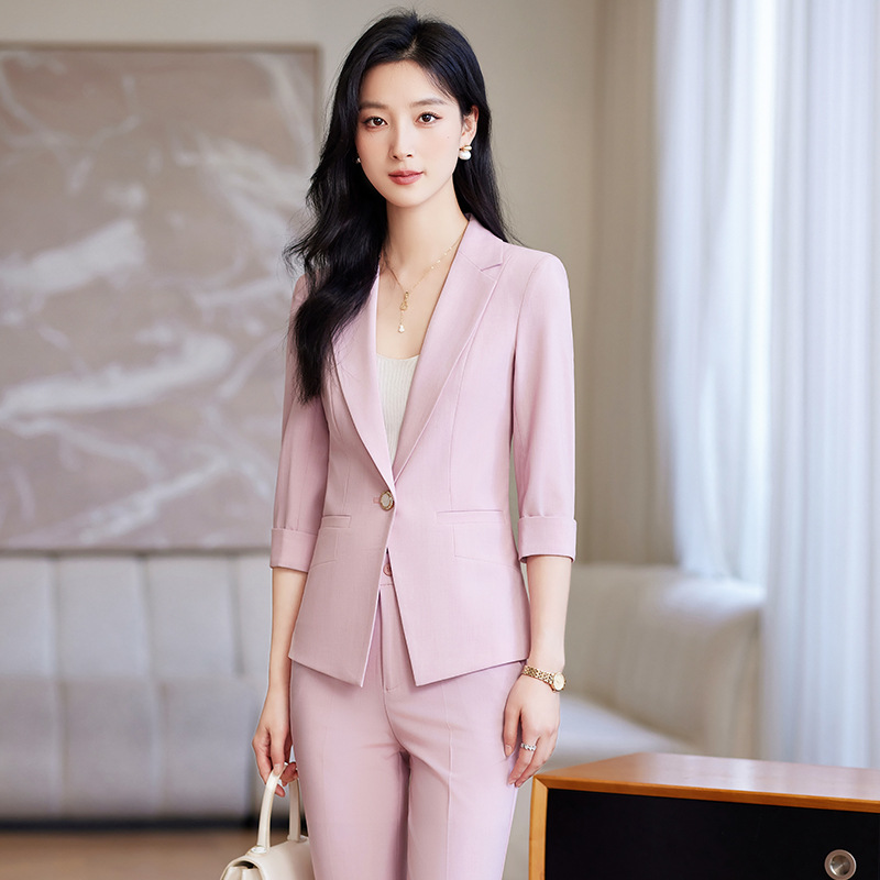 春夏西装套装女2024新款小个子西服女士休闲职业时尚气质修身正装