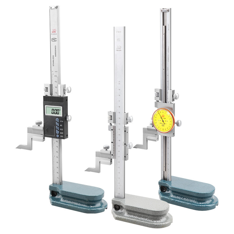 桂林高度尺数显0-1000mm带表高度规游标高度测量仪刻度划线头