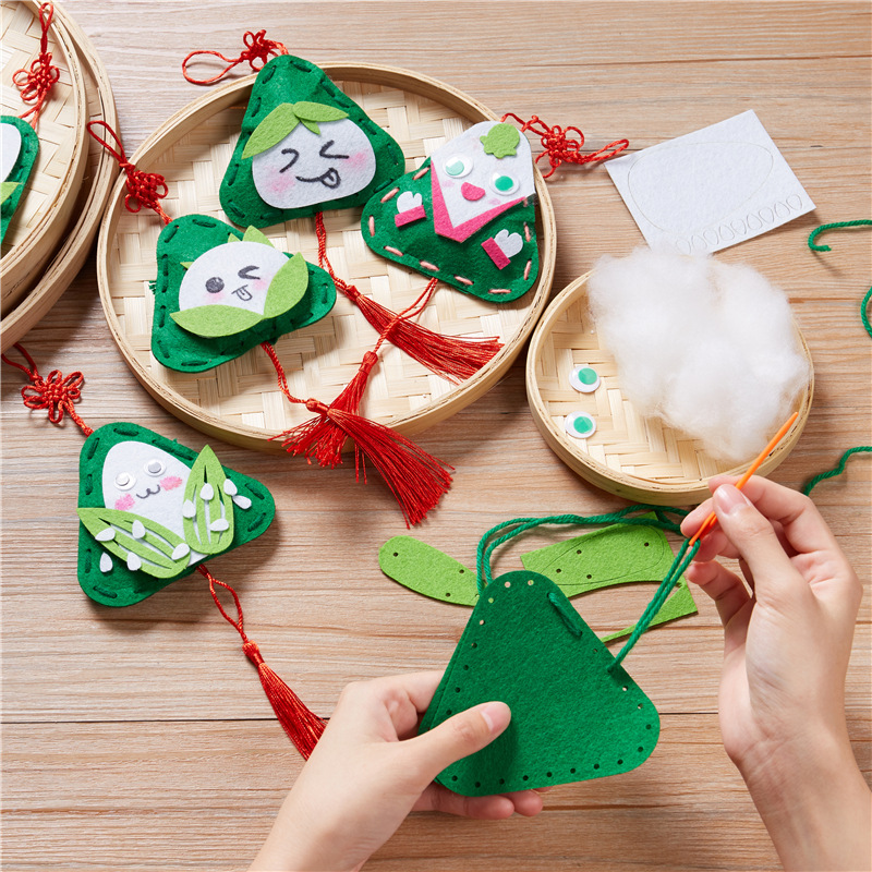 端午节礼品吊饰生肖香包手工diy儿童制作材料幼儿园粽子香囊挂饰