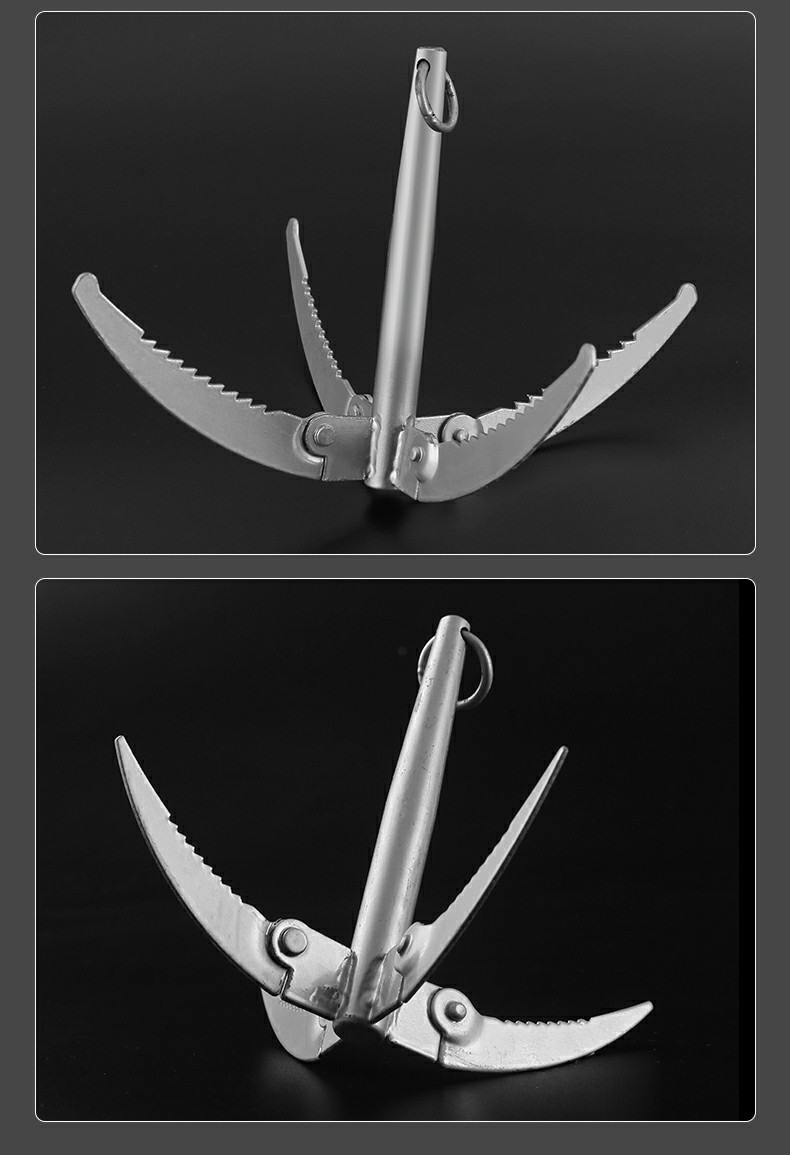 水草锚刀拉草锚除草刀割草刀钓鱼用品抓草钩抓钩搂草捞草折叠锚刀