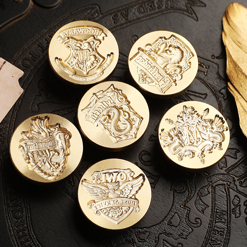 哈利波特火漆印章铜头浮雕款霍格沃兹魔法学院火漆蜡信封封印