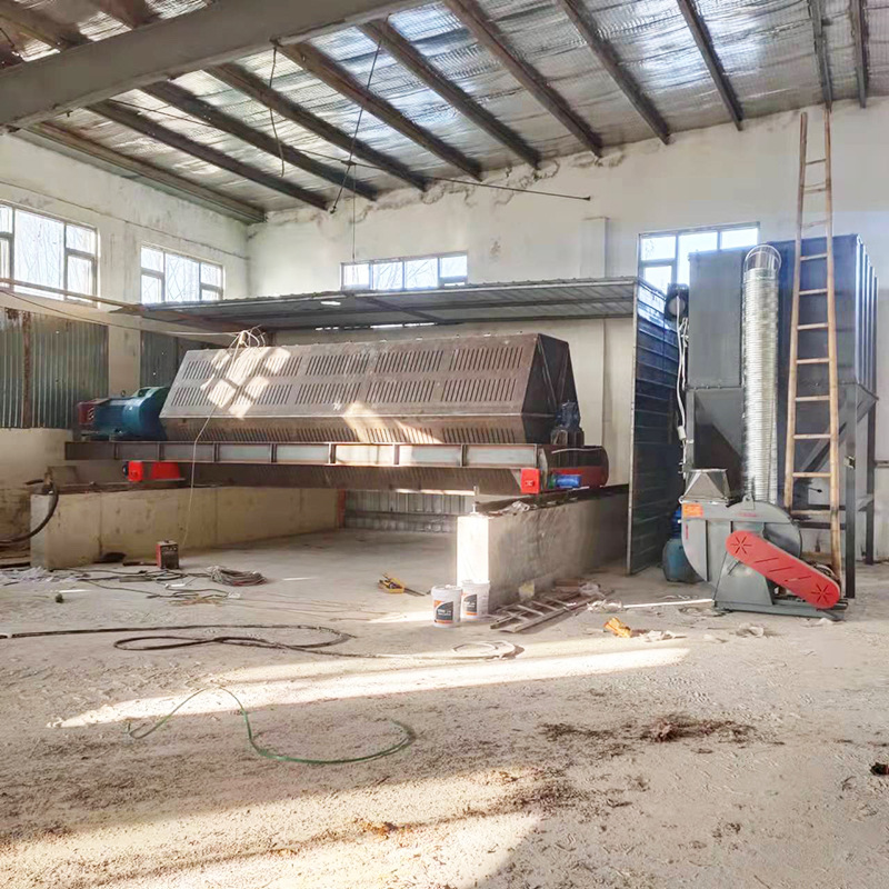 定制电厂火烧铁干磨机 废旧金属处理杂质滚筒抛光机 去毛刺光饰机