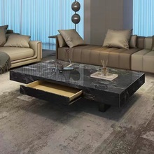 现代简约小户型客厅家用轻奢高级感意式极简岩板茶几电视柜组合