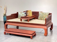 印度小叶紫檀檀香紫檀仙三组合罗汉床炕几睡榻中式仿古红木家具