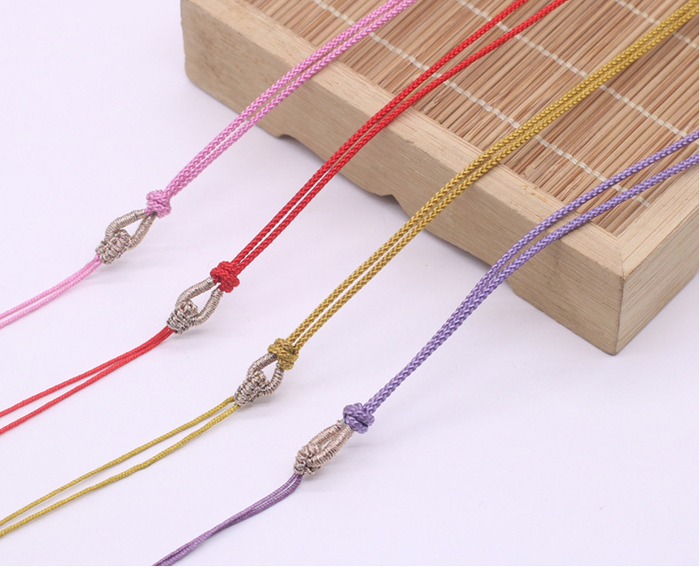 8*2曼波绳平结可调节项链 diy玫瑰金男女翡翠玉器吊坠挂件绳批发