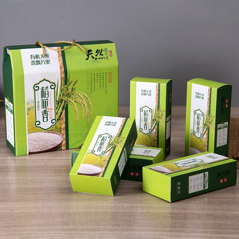 东北五常稻花香大米礼盒包装盒10斤礼品盒5米盒子批发 图片_高清大图