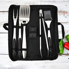 不锈钢烧烤工具套装 bbq便携烧烤工具铲子叉子家用全套铁板烧工具